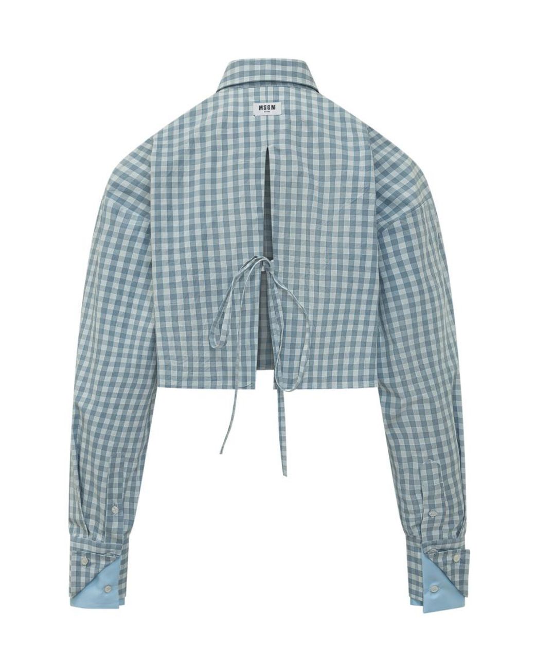 MSGM Blue Regular Checks Shirt