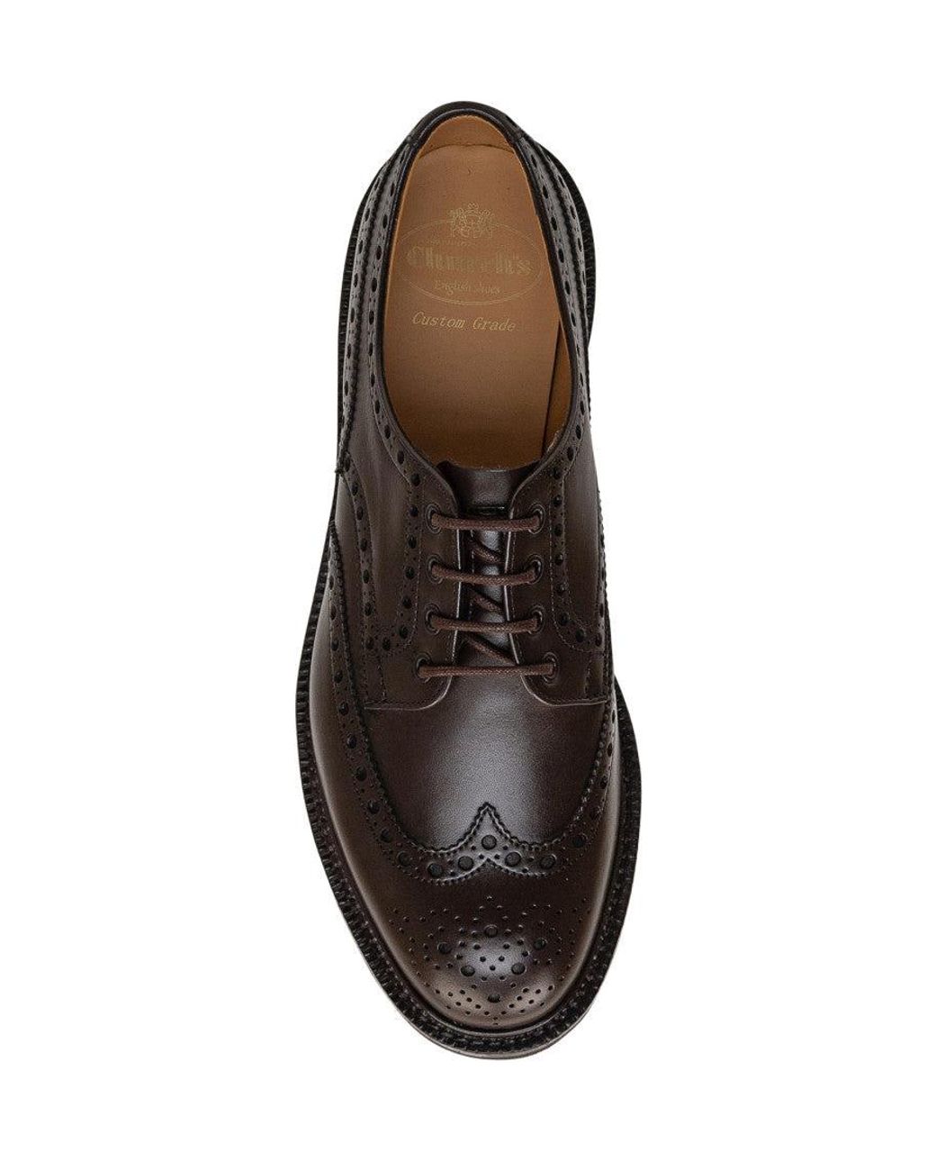 Church's Brown Leather Lace Up Shoes for men