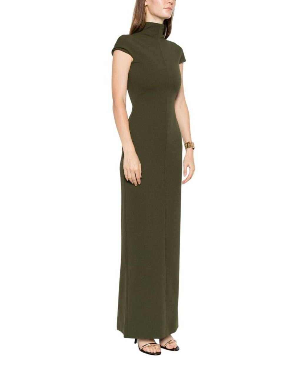 Solace London Green Lang Maxi Dress