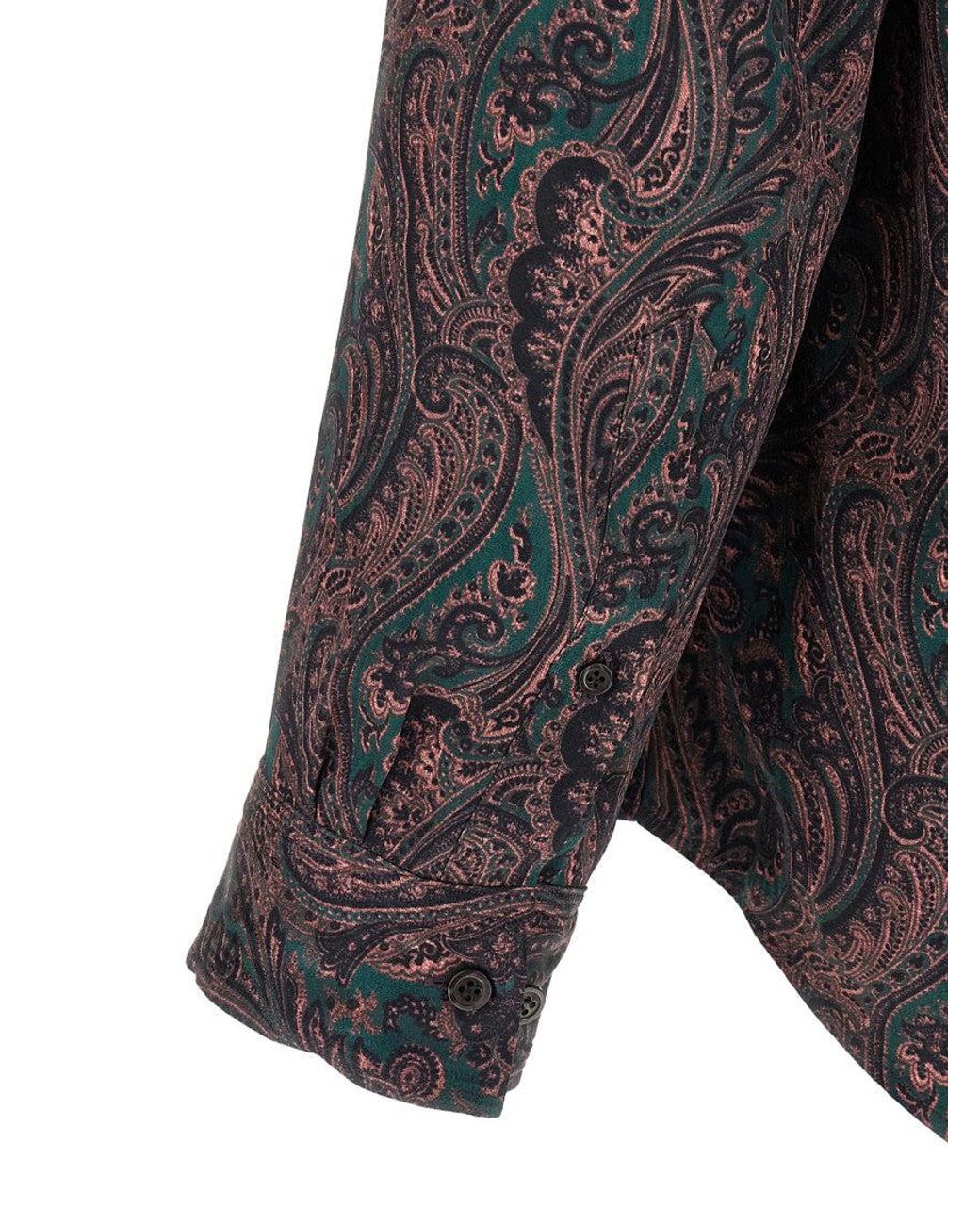 Dries Van Noten Gray Regular Paisley Shirt for men
