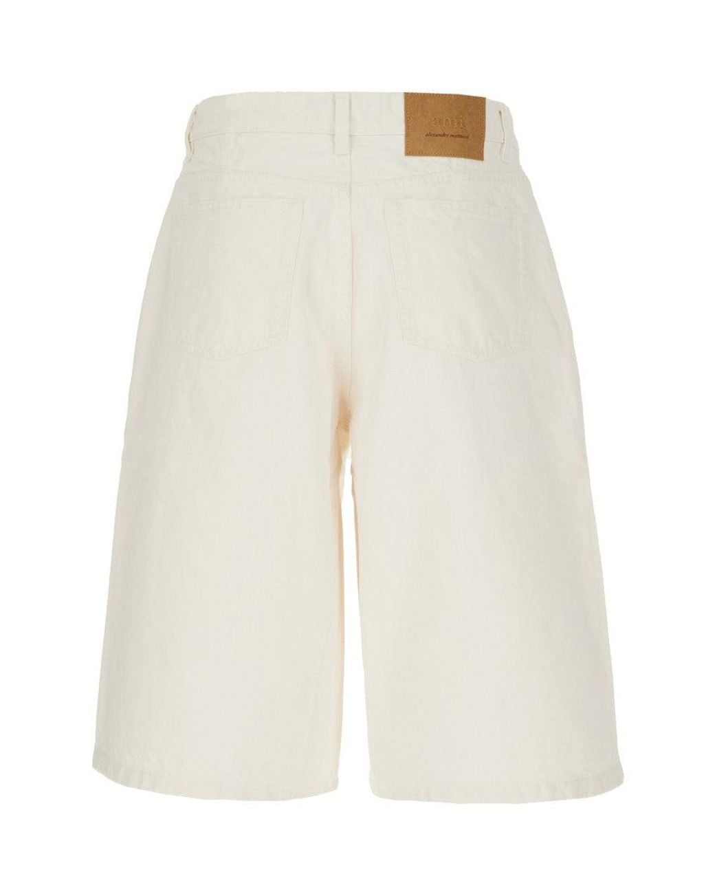 AMI White Solid Shorts for men