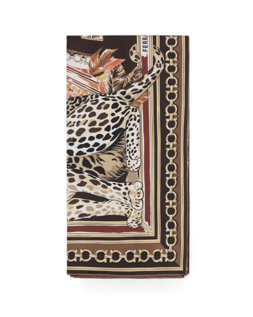 Ferragamo White Animal Print Scarves