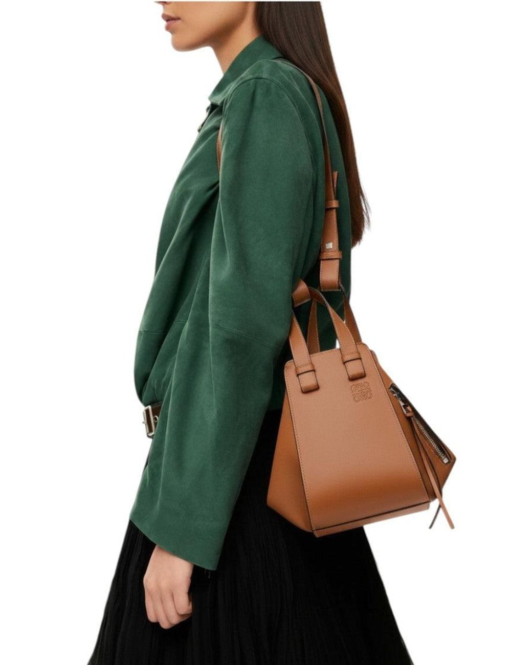 Loewe Brown Compact Hammock Mini Satchel
