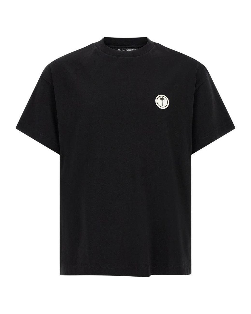 Palm Angels Black Logo Crew Neck T-Shirt for men