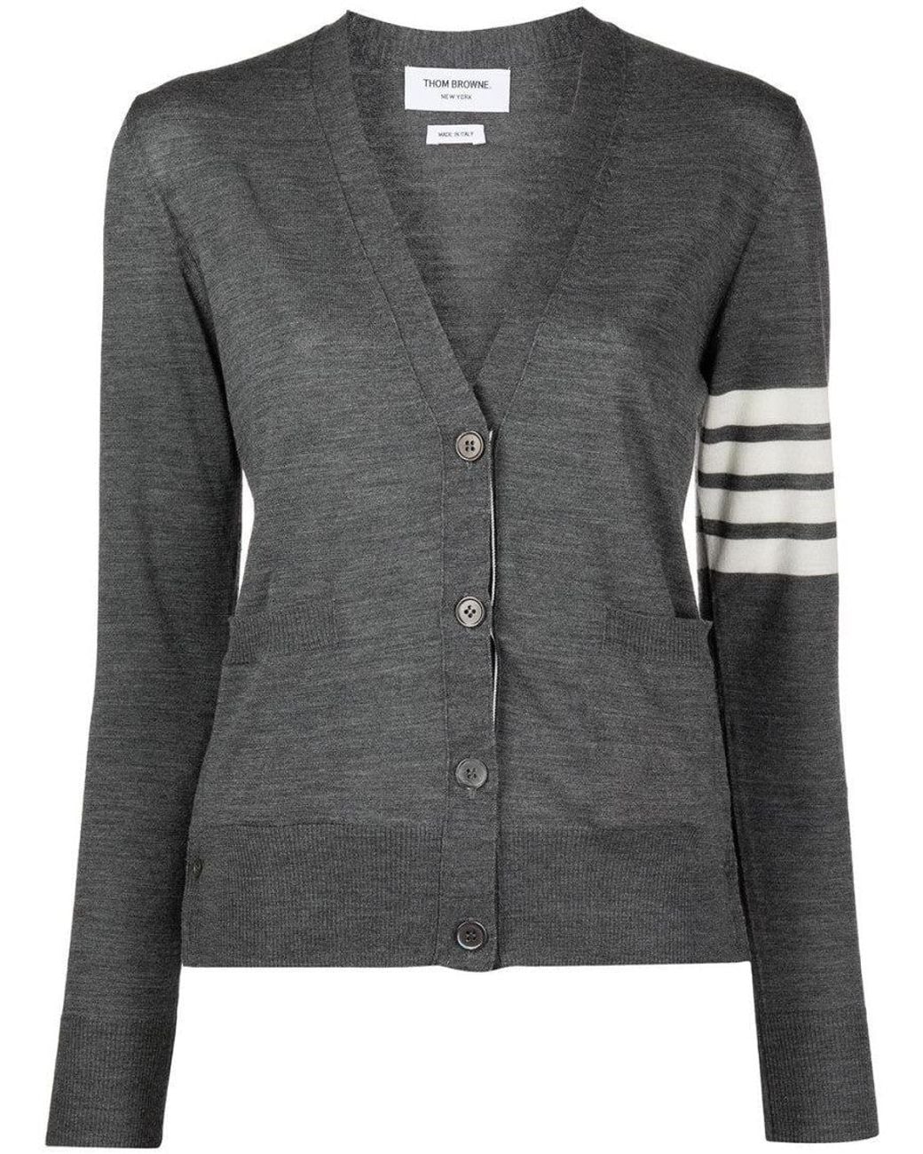 Thom Browne Black Wool Cardigan