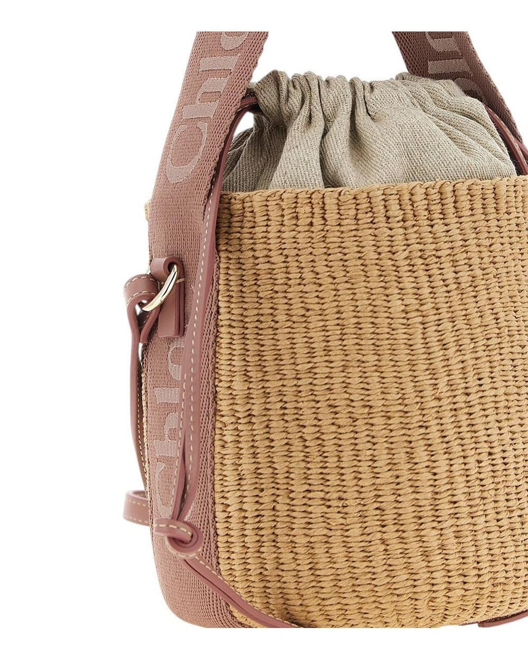 Chloé Natural Woody Small Bucket Bag