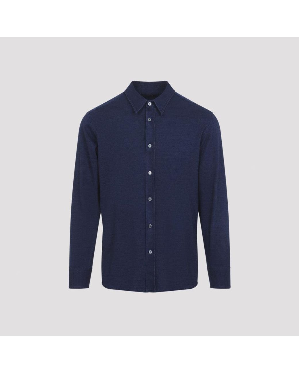 Tom Ford Blue Classic Collar Shirt for men