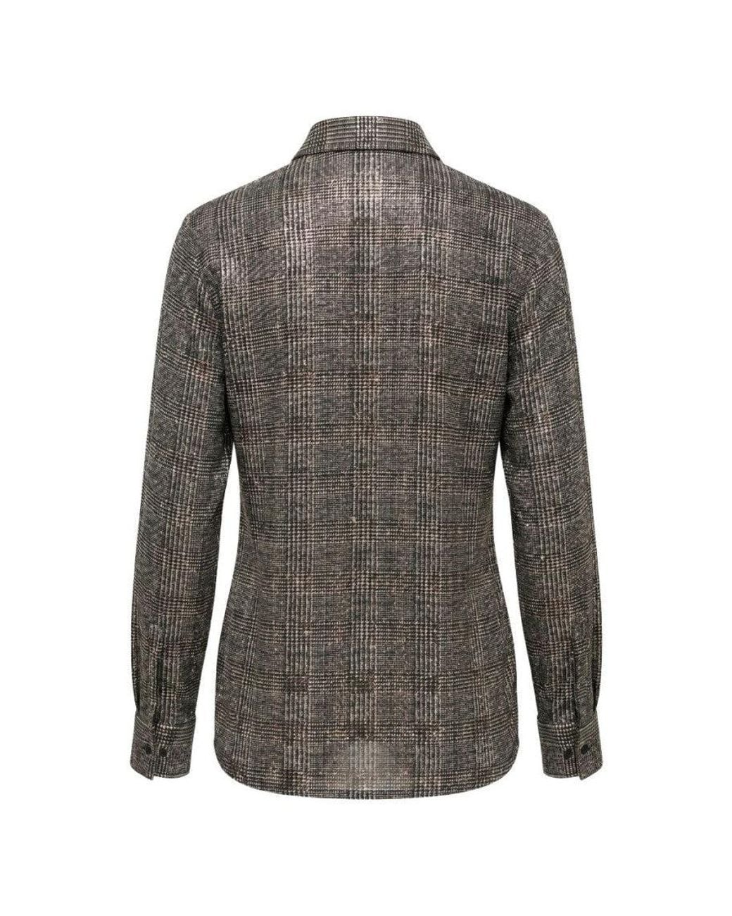 Ermanno Scervino Gray Regular Embellished Shirt