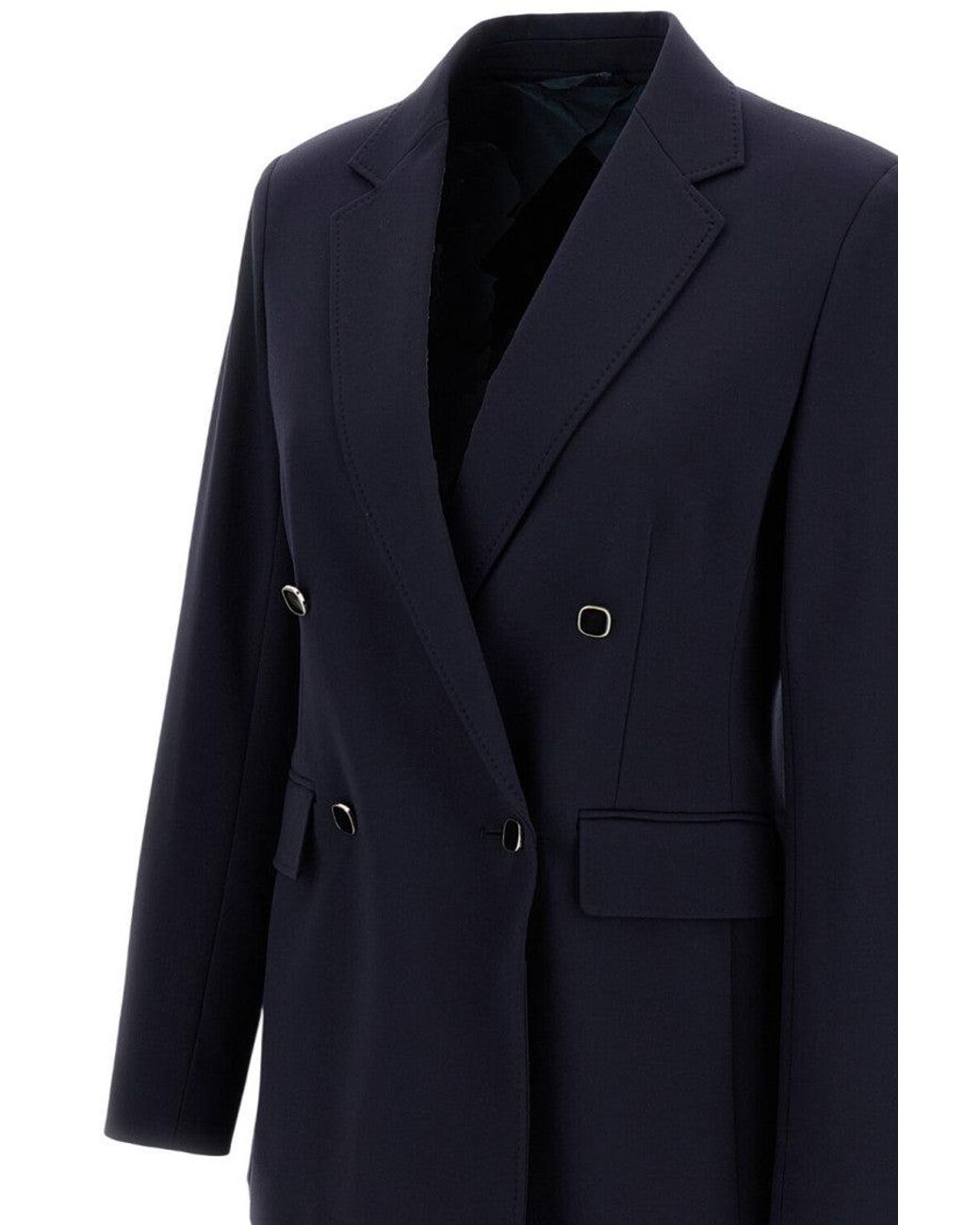 Max Mara Blue Jersey Riviera Double Breasted Blazer