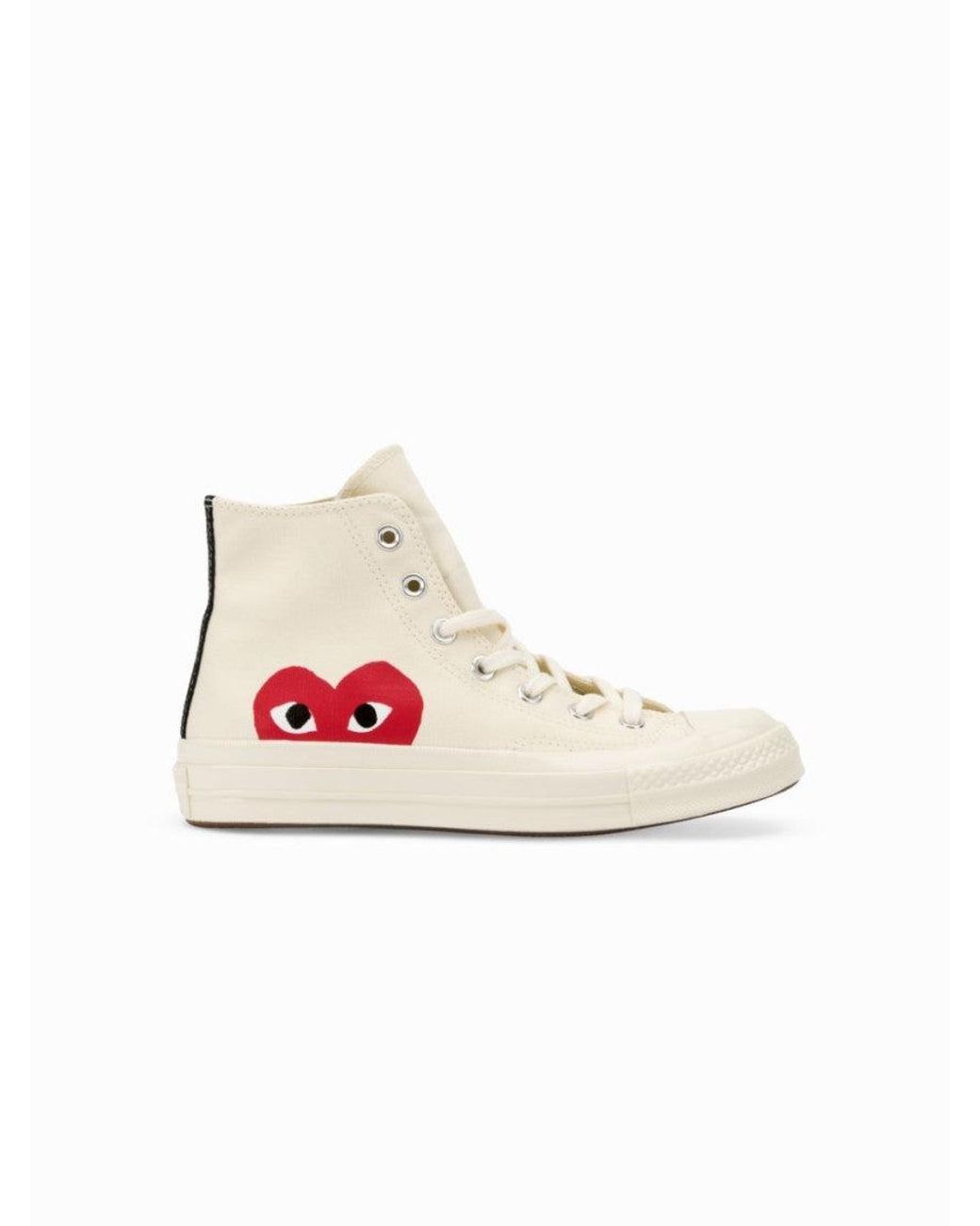 Comme des Garçons Pink Chuck Taylor High-Top Sneakers for men