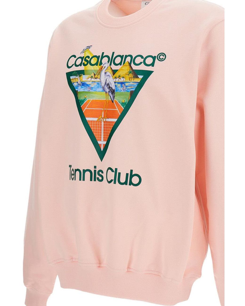 Casablanca Pink Tennis Club Icon Cotton Sweatshirt for men