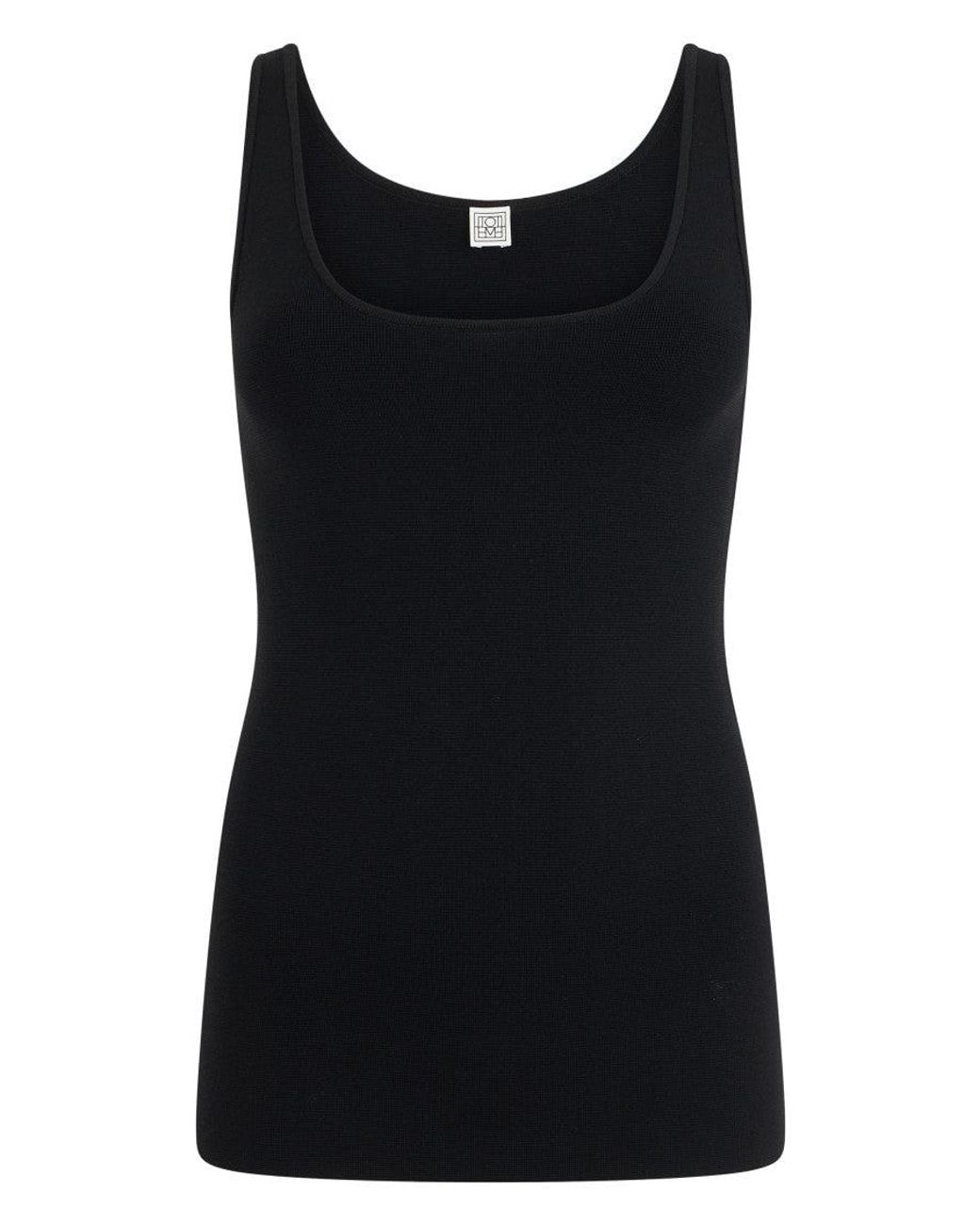 Totême Black Scoop Neck Top