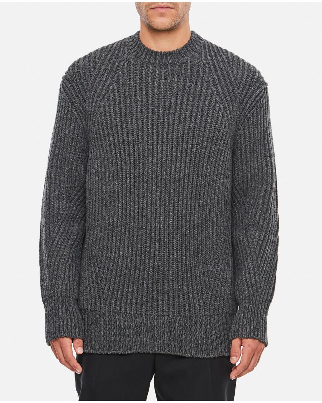 McQueen Gray Oversize Fit Sweater for men