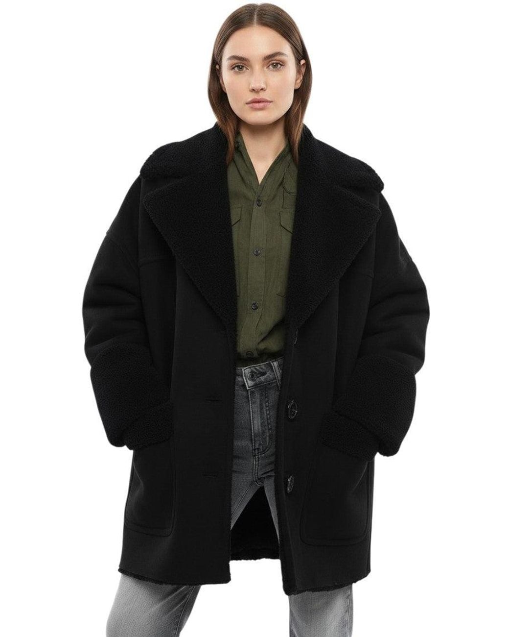 DSquared² Black Shirt Collar Jacket