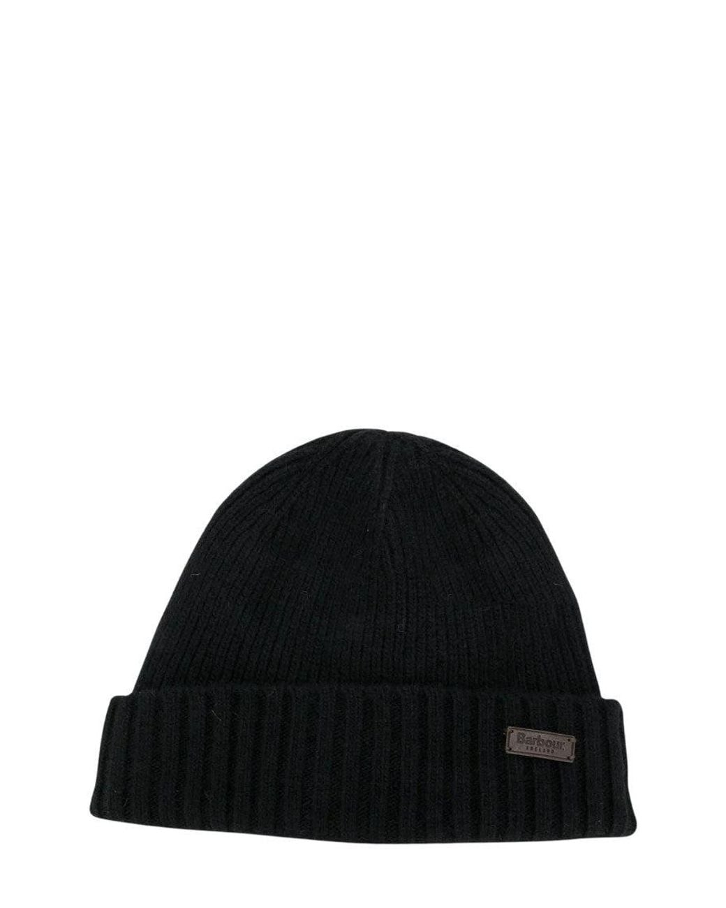 Barbour Black Wool-Blend Hat for men