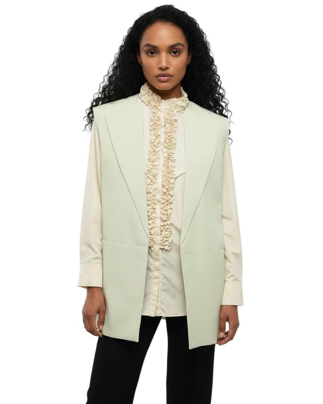Jil Sander Natural Solid Shawl Lapel Blazer