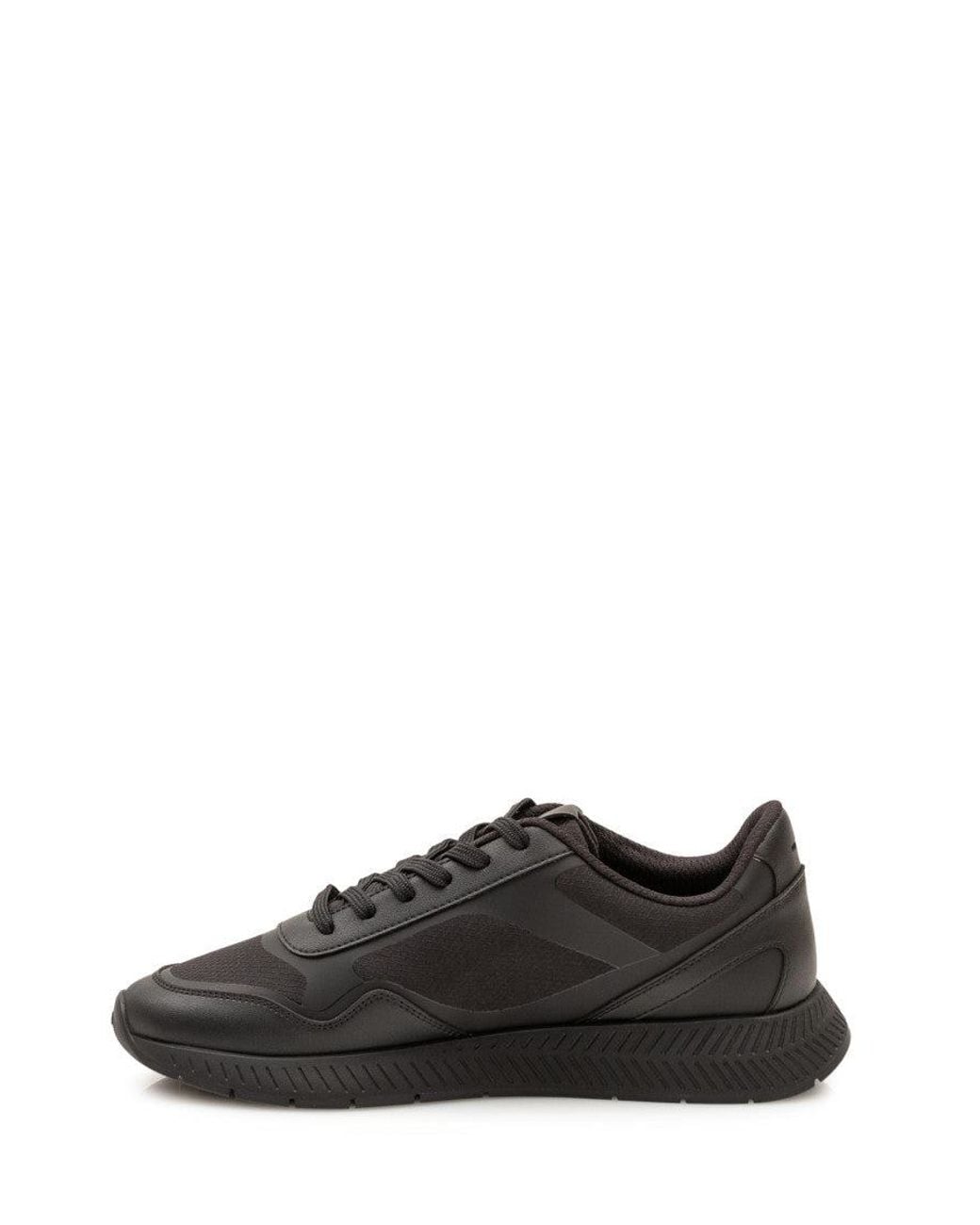 Boss Black Lace-Up Sneakers for men