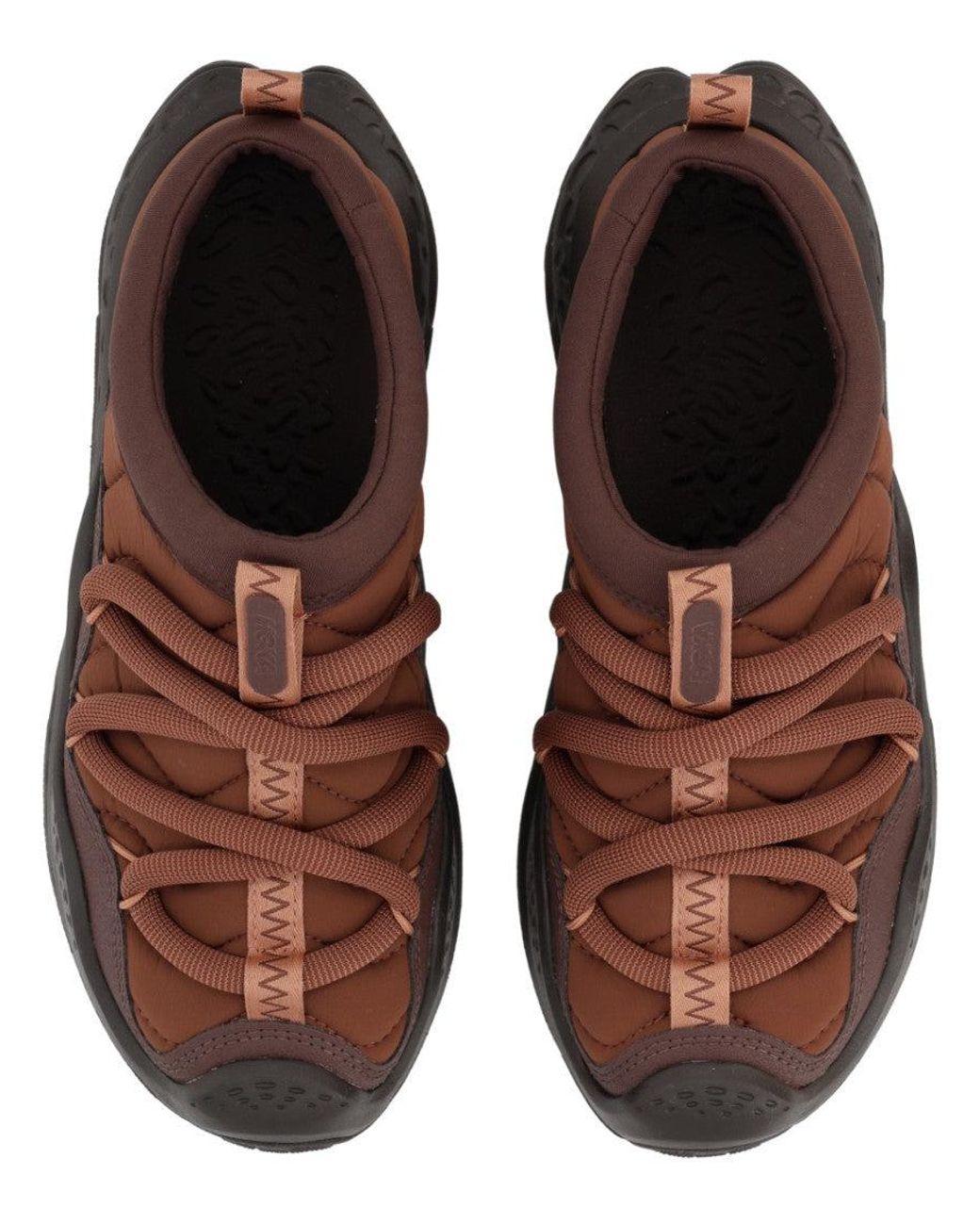 Hoka One One Brown Round Toe Sneakers for men