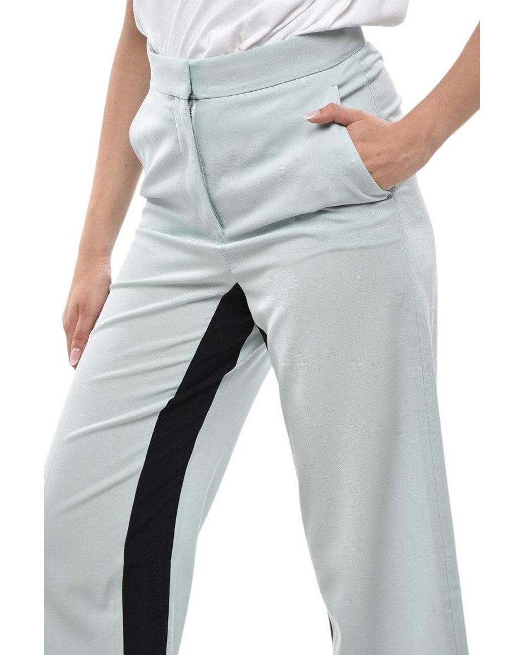 Stella McCartney Blue Flat Front Pant