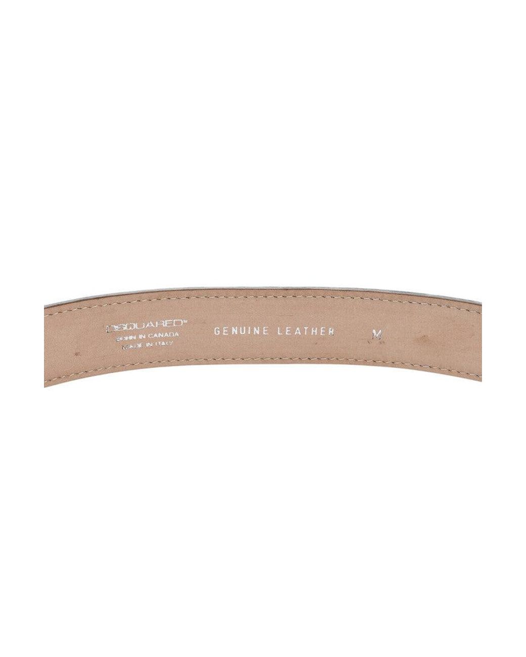 DSquared² Black Textured Formal Belt for men