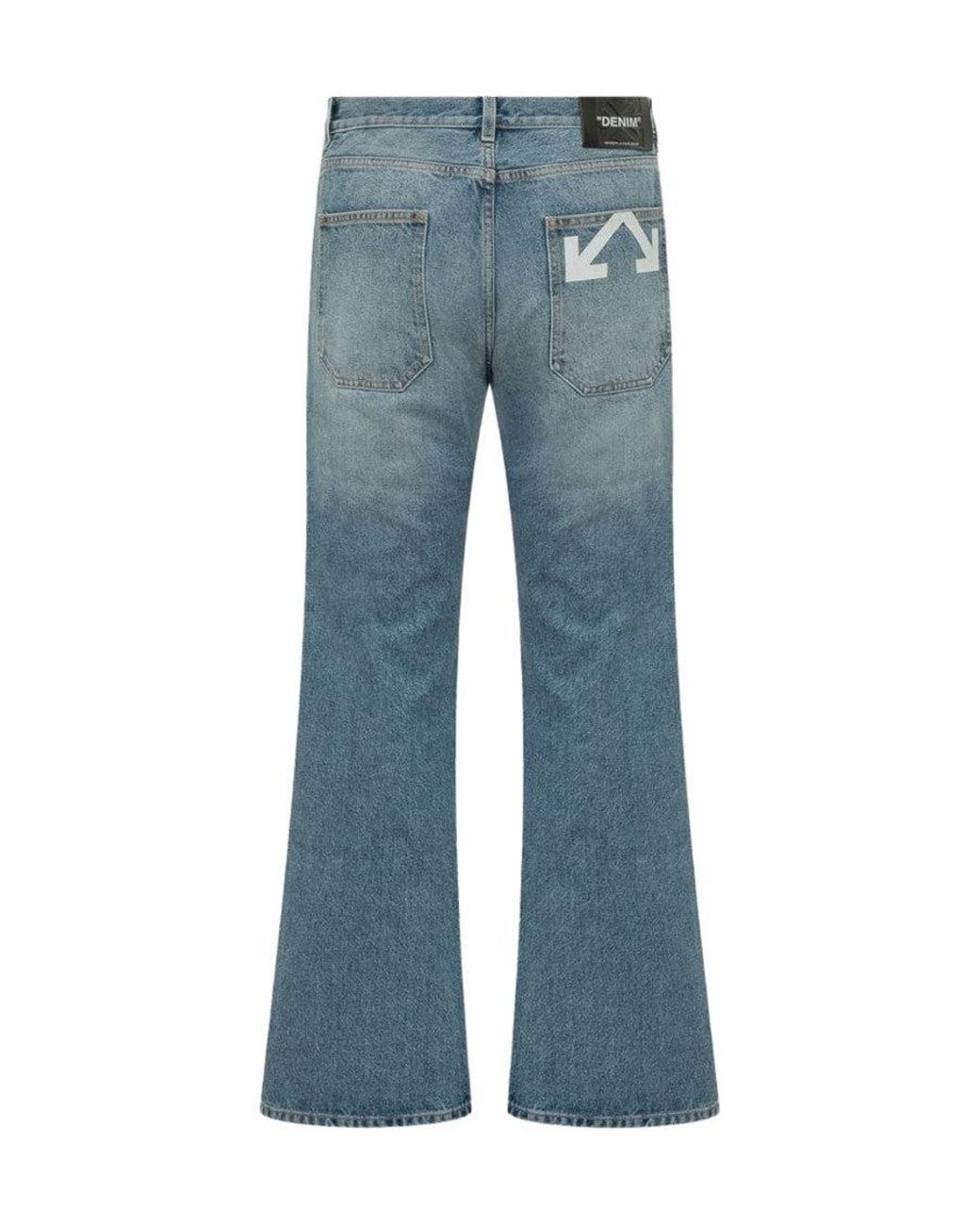 Off-White c/o Virgil Abloh Blue Regular Mid Rise Jean for men