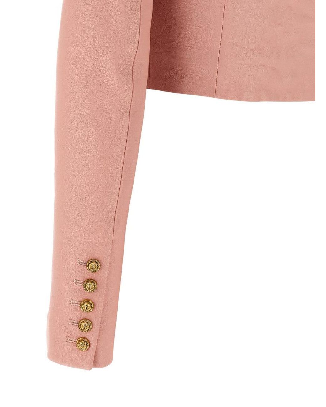 Balmain Pink Round Neck Jacket