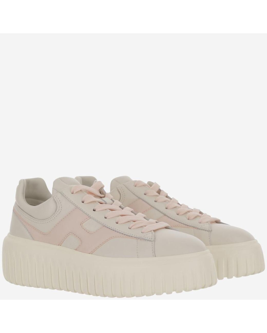 Hogan Pink Two-Tone Sneakers