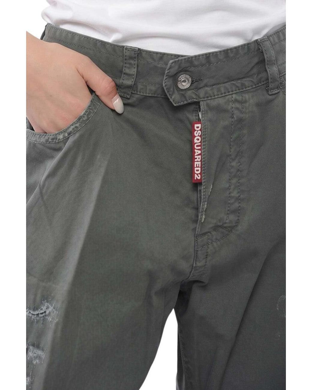 DSquared² Gray Loose Low Rise Jeans