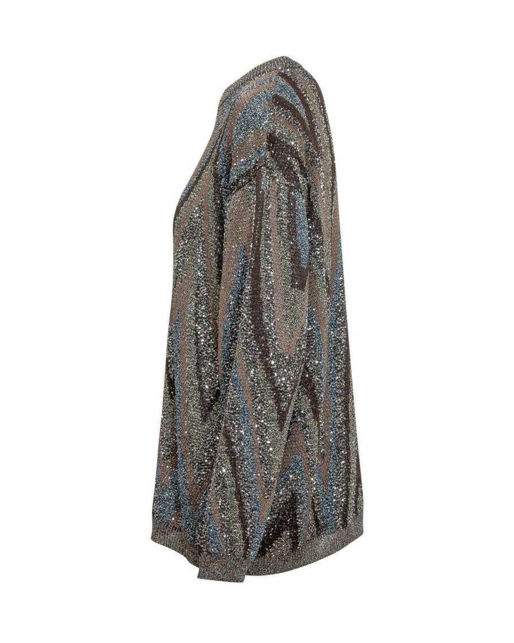 Missoni Gray Oversized Knit Sweater