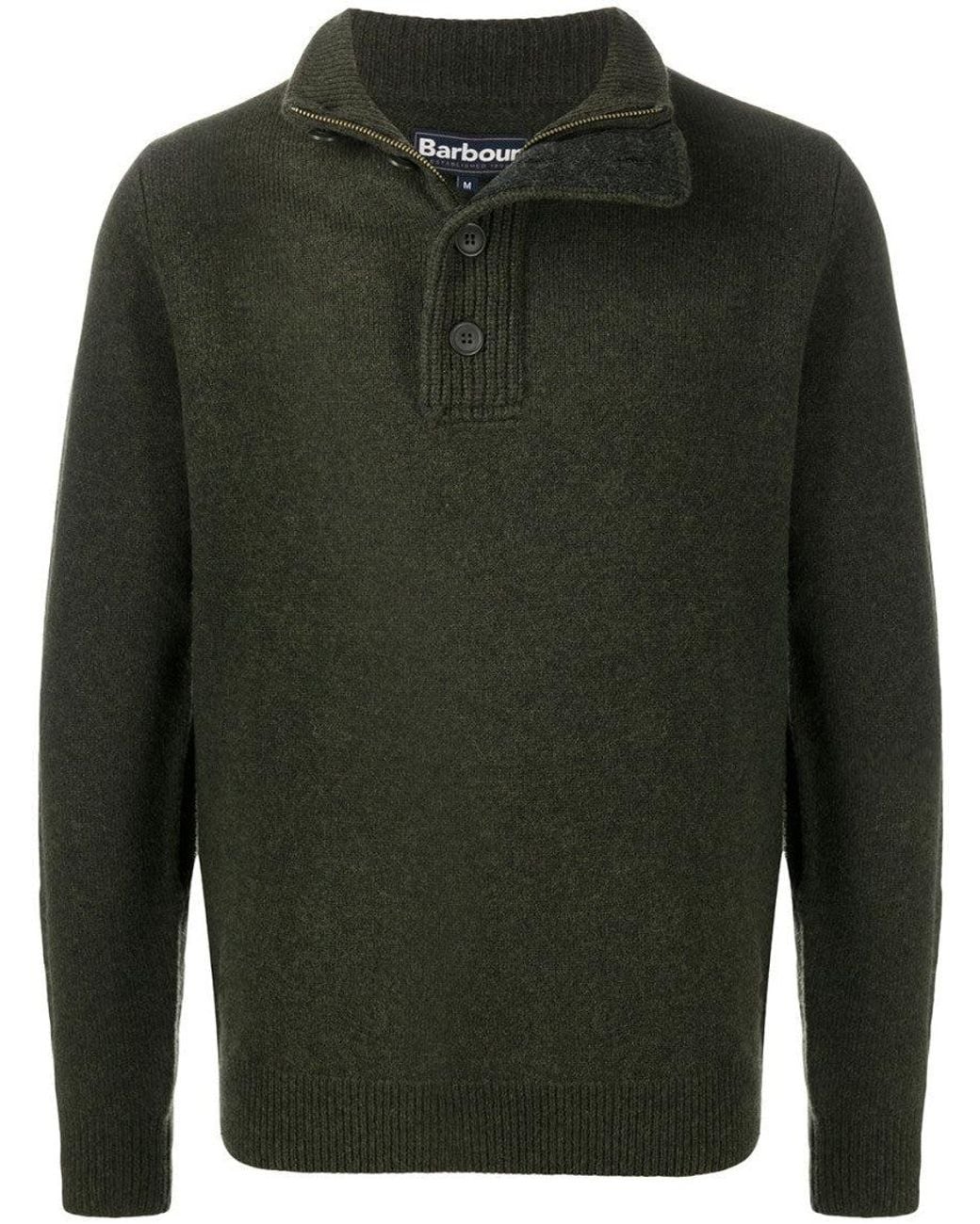 Barbour Green Essential Sweater for men