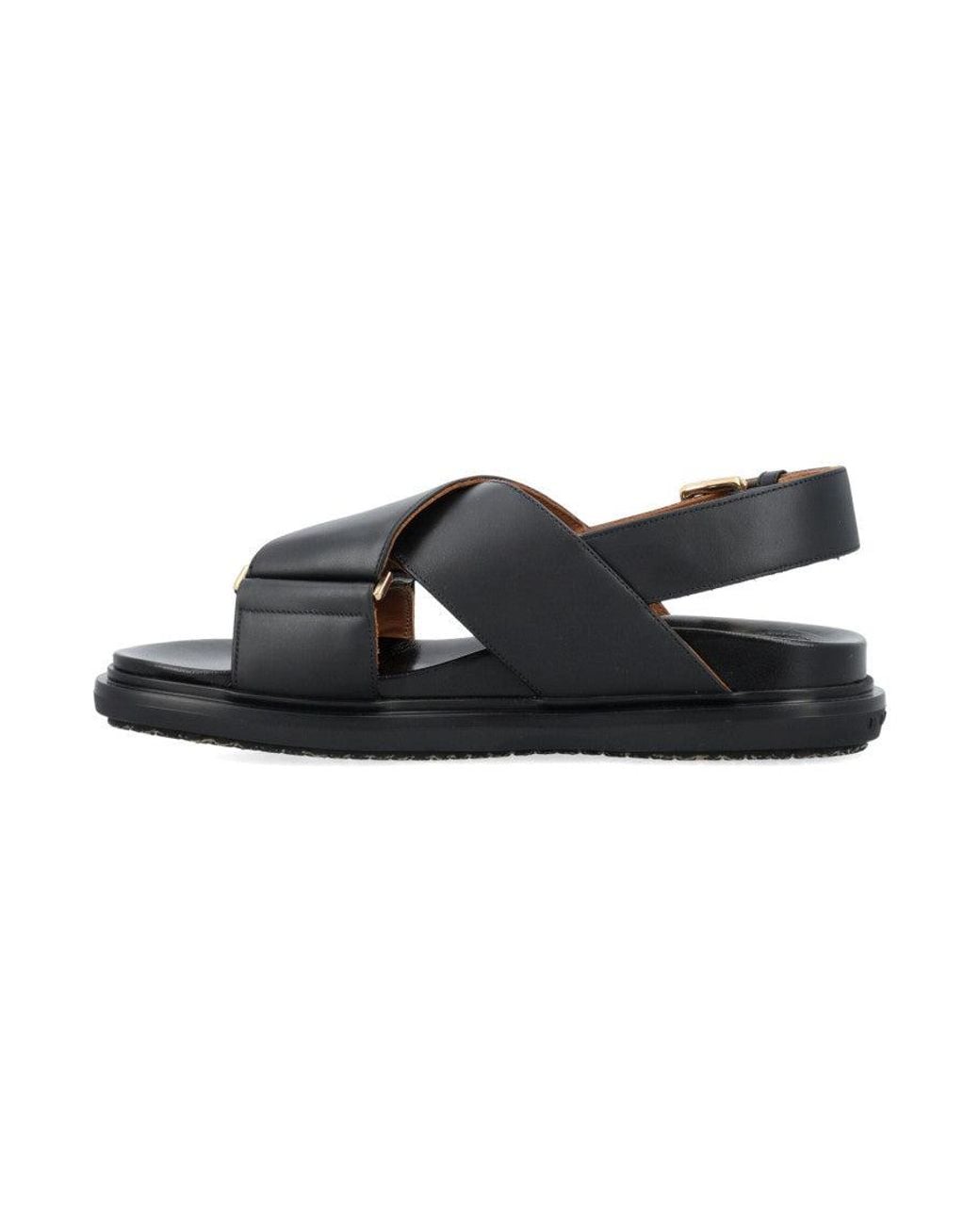 Marni Black Strappy Sandals For