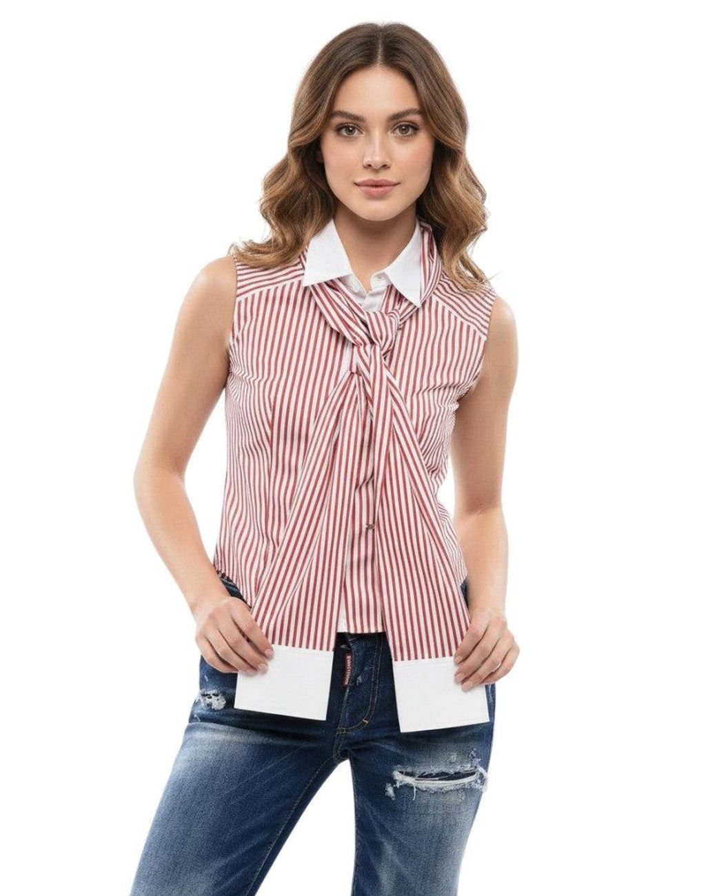 DSquared² Red Slim Stripes Shirt