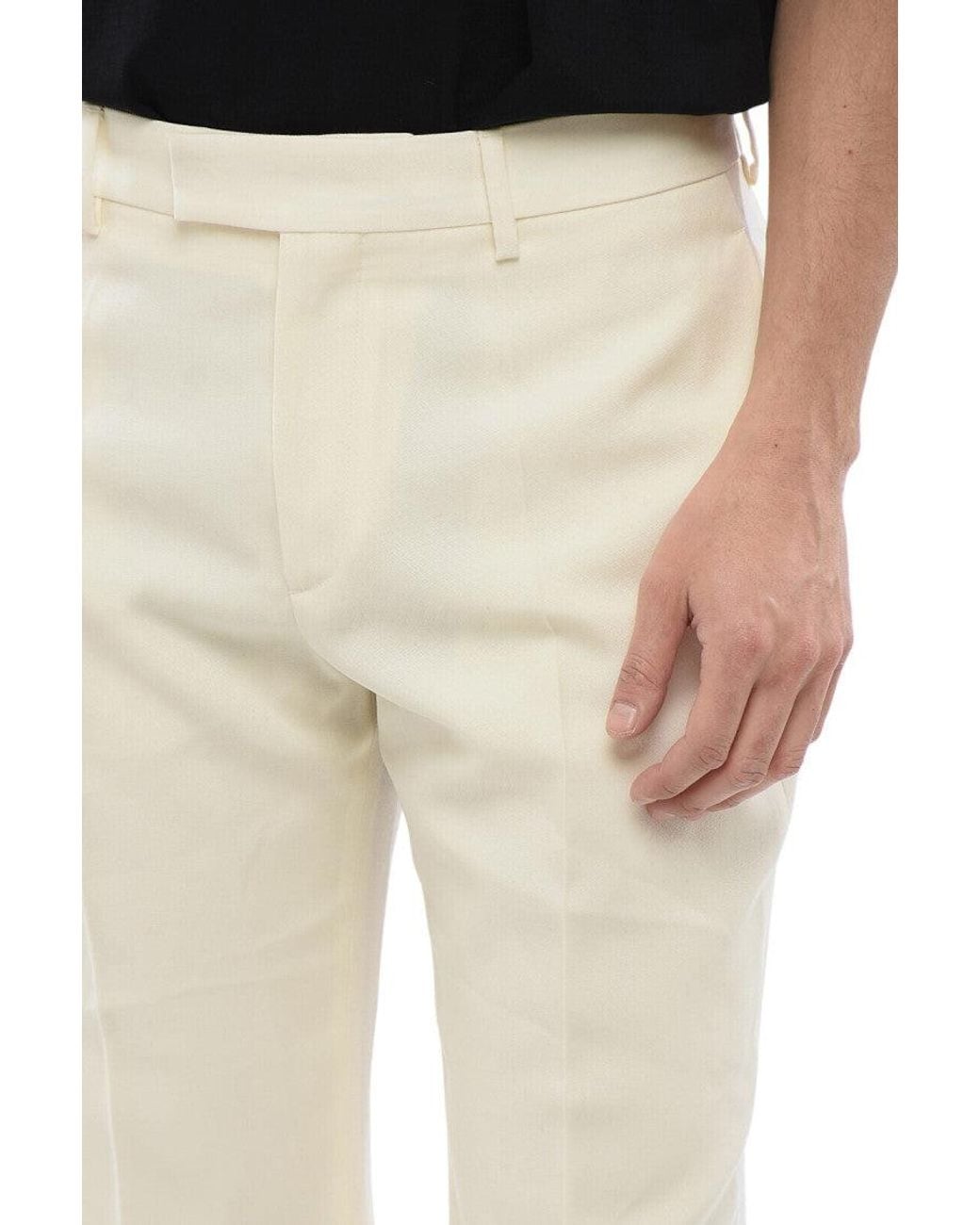 Off-White c/o Virgil Abloh Natural Flared Flat Front Trousers for men