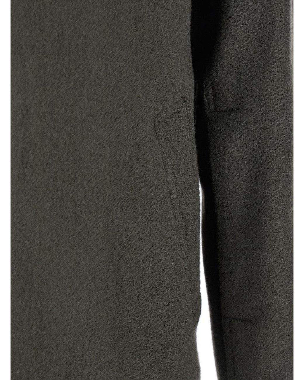 Rick Owens Black Classic Collar Zipped Sweatshirt for men
