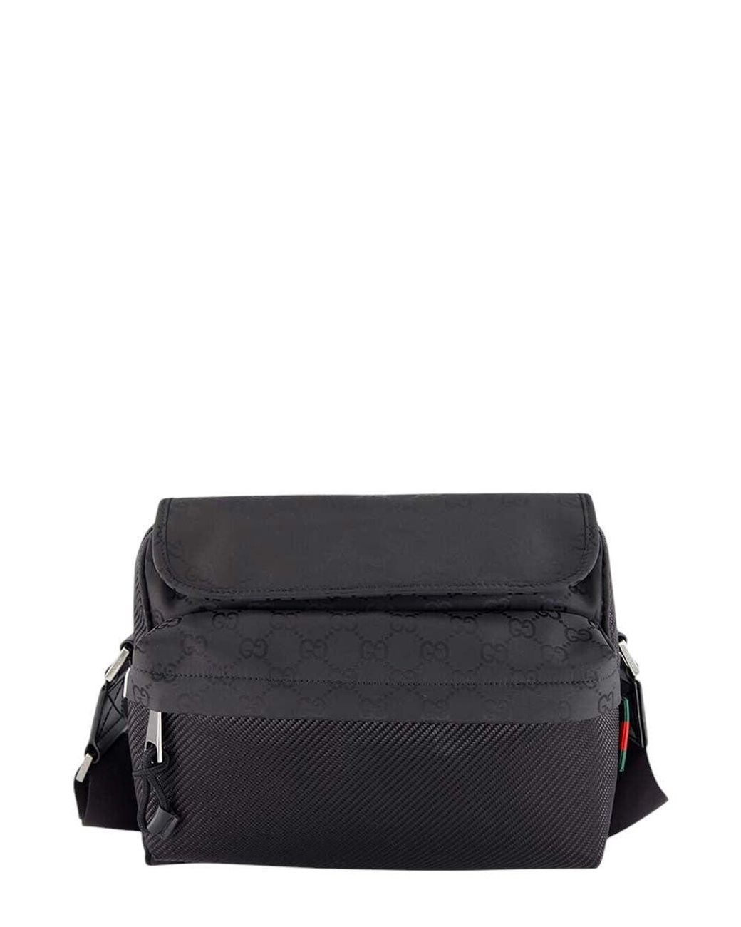 Gucci Black Gg Medium Crossbody Bag for men