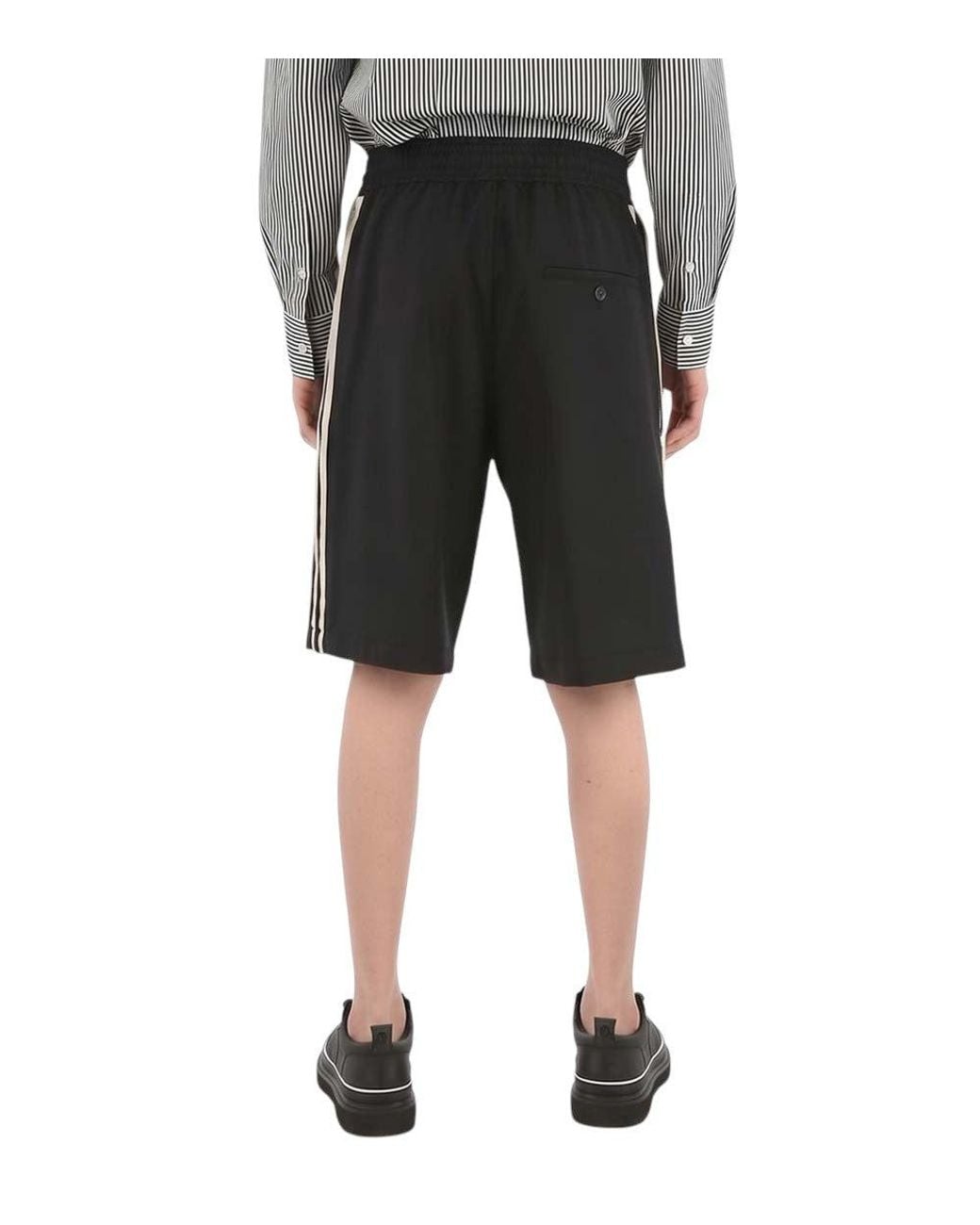 Neil Barrett Black Relaxed Solid Shorts for men