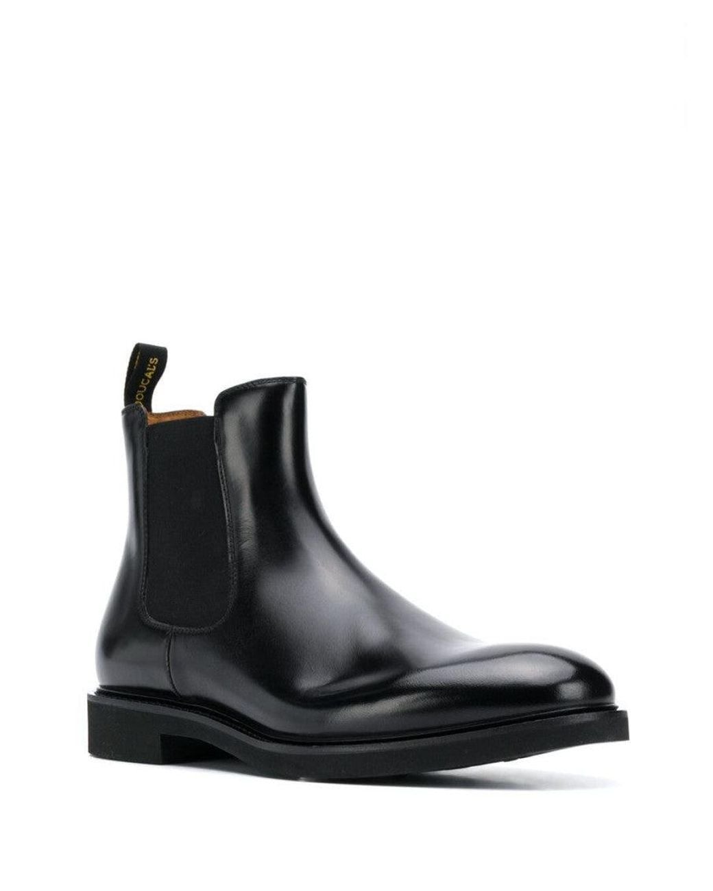 Doucal's Black Solid Boot for men