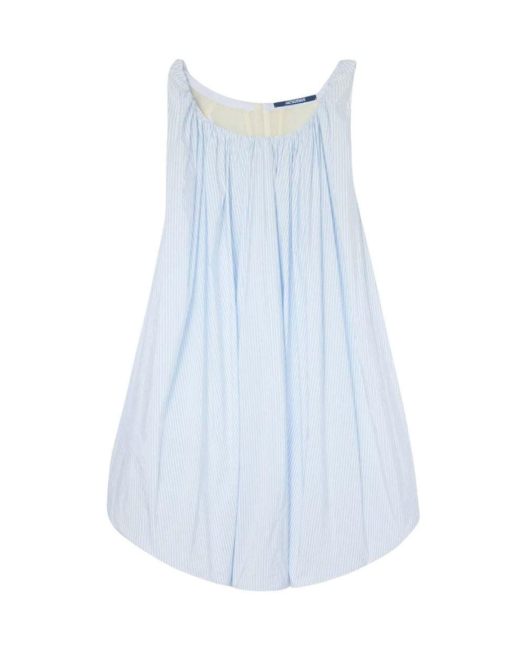 Jacquemus Blue Light Scoop Neck Dress