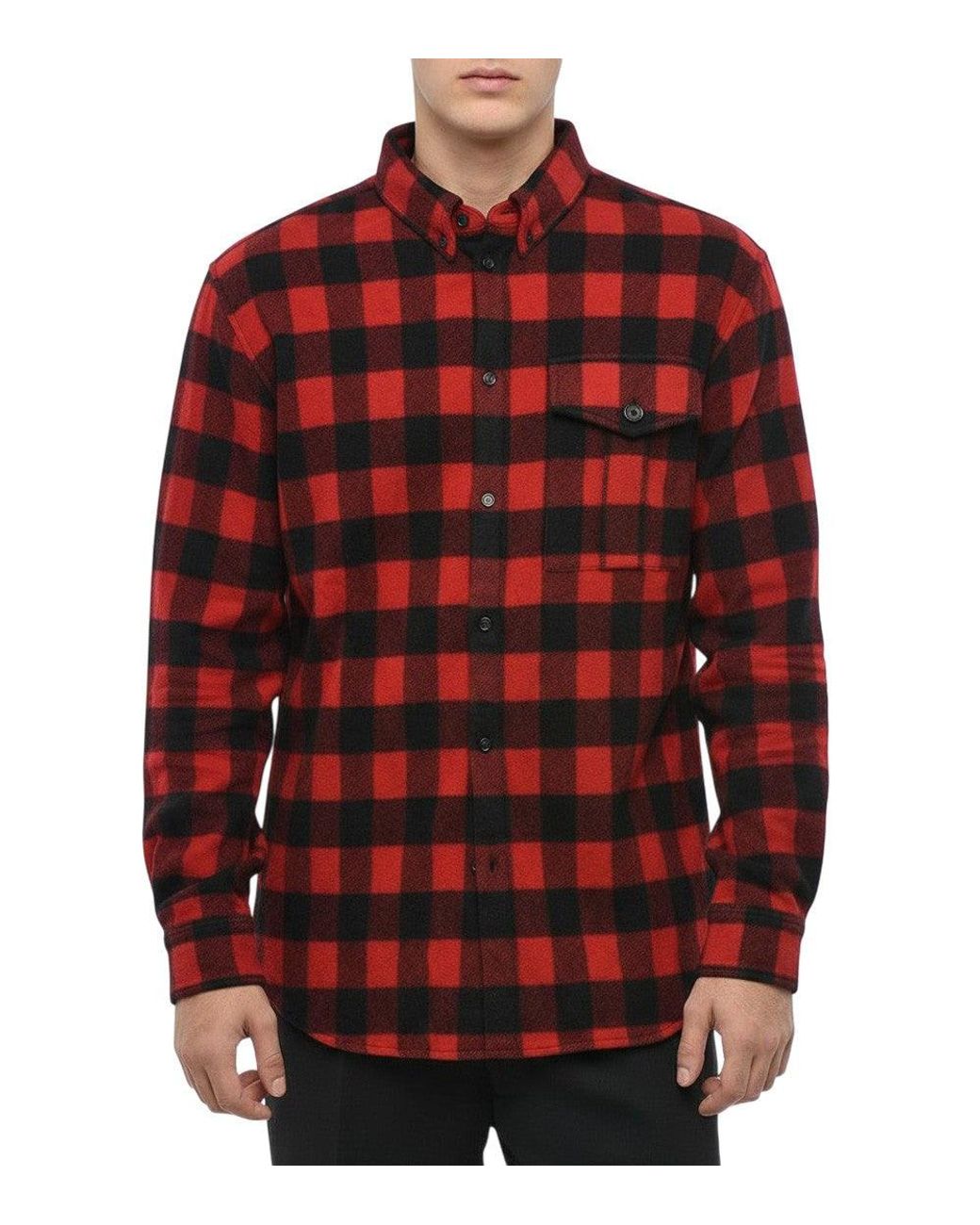 DSquared² Red Oversized Check Shirt for men