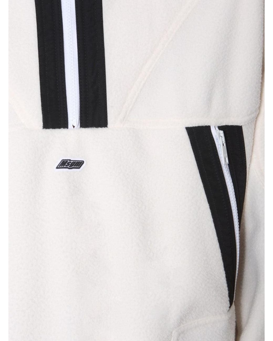 MSGM White Mock Collar Sweatshirts for men