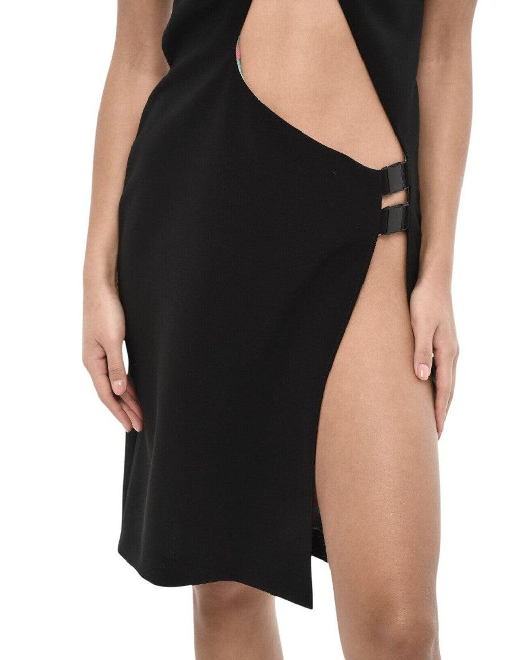 DSquared² Black V Neck Knee Length Dress
