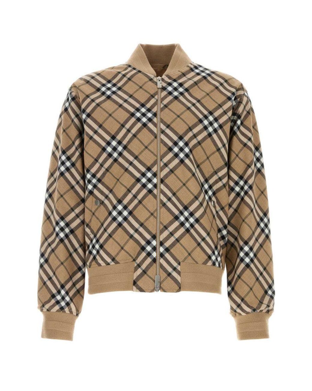 Burberry Multicolor Embroidered Polyester-Wool Bomber Jacket for men