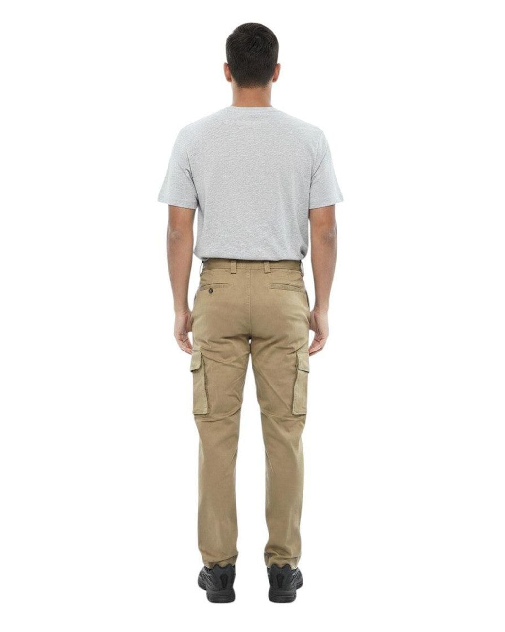 Woolrich Natural Regular Cargo Trousers for men