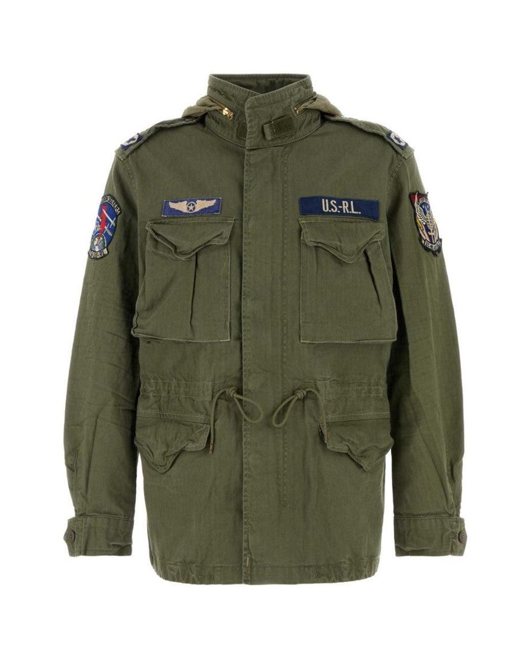 Polo Ralph Lauren Green Logo Patch Military Jacket for men