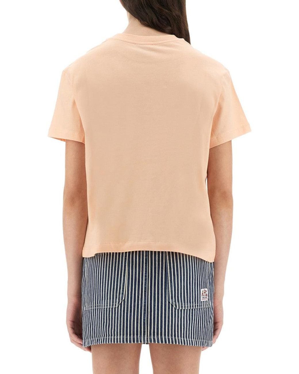 A.P.C. Blue Logo Crew Neck T-Shirt