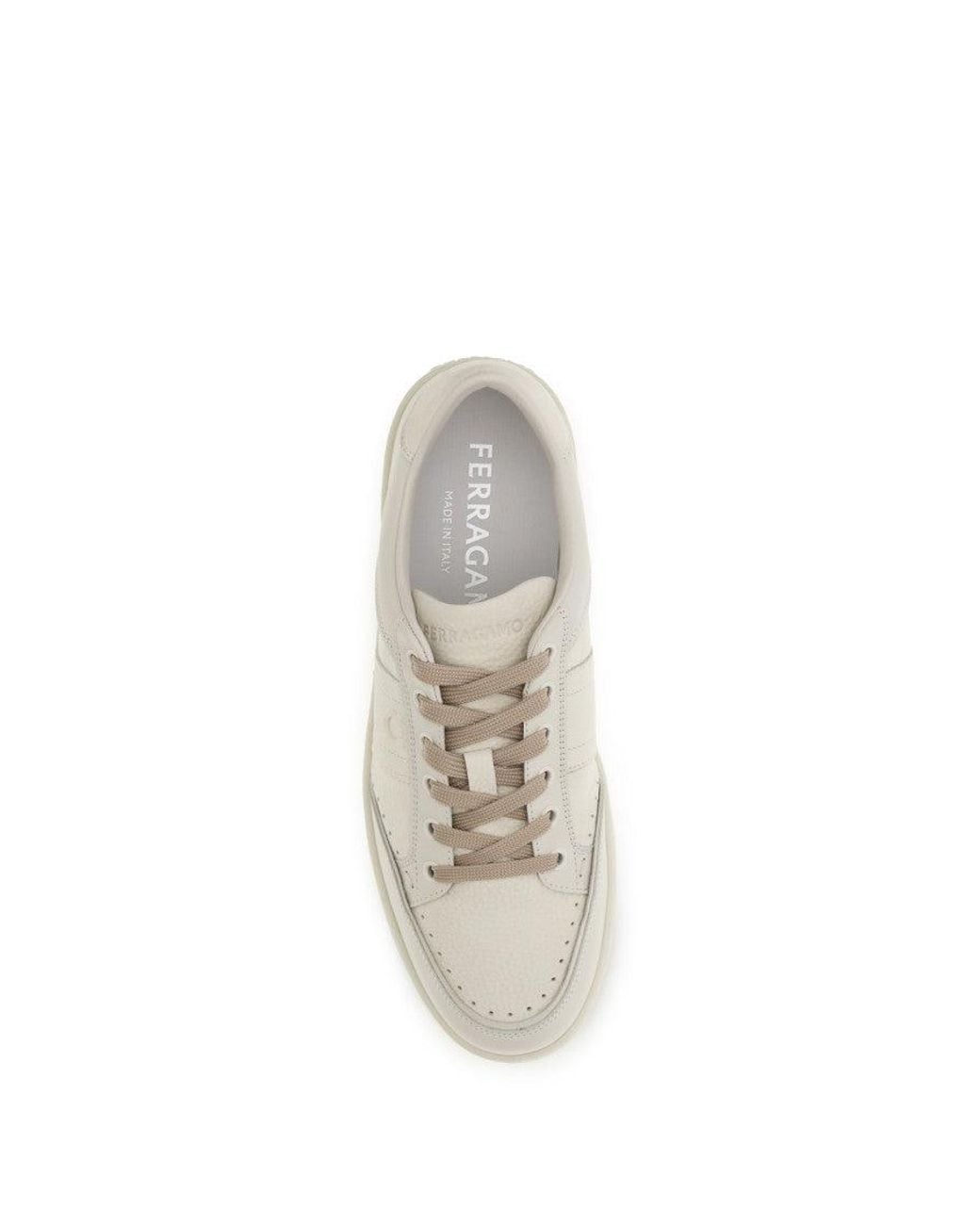 Ferragamo White Logo Sneakers for men