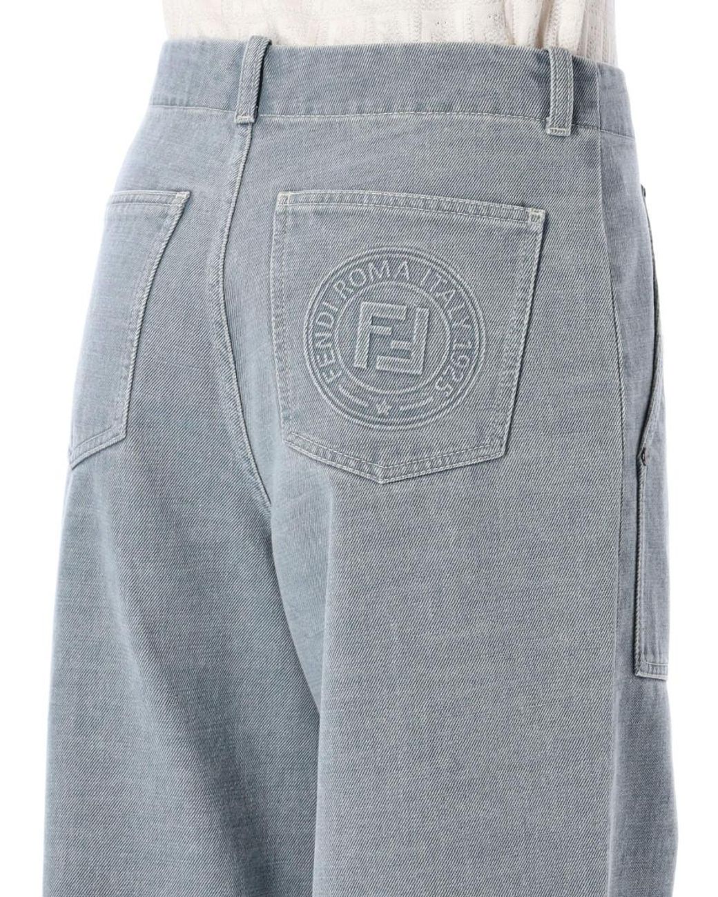 【FENDI】 grey cotton denim jeans （関税送料込） Indie jeans in cotton and silk denim for men, blue | PT Torino