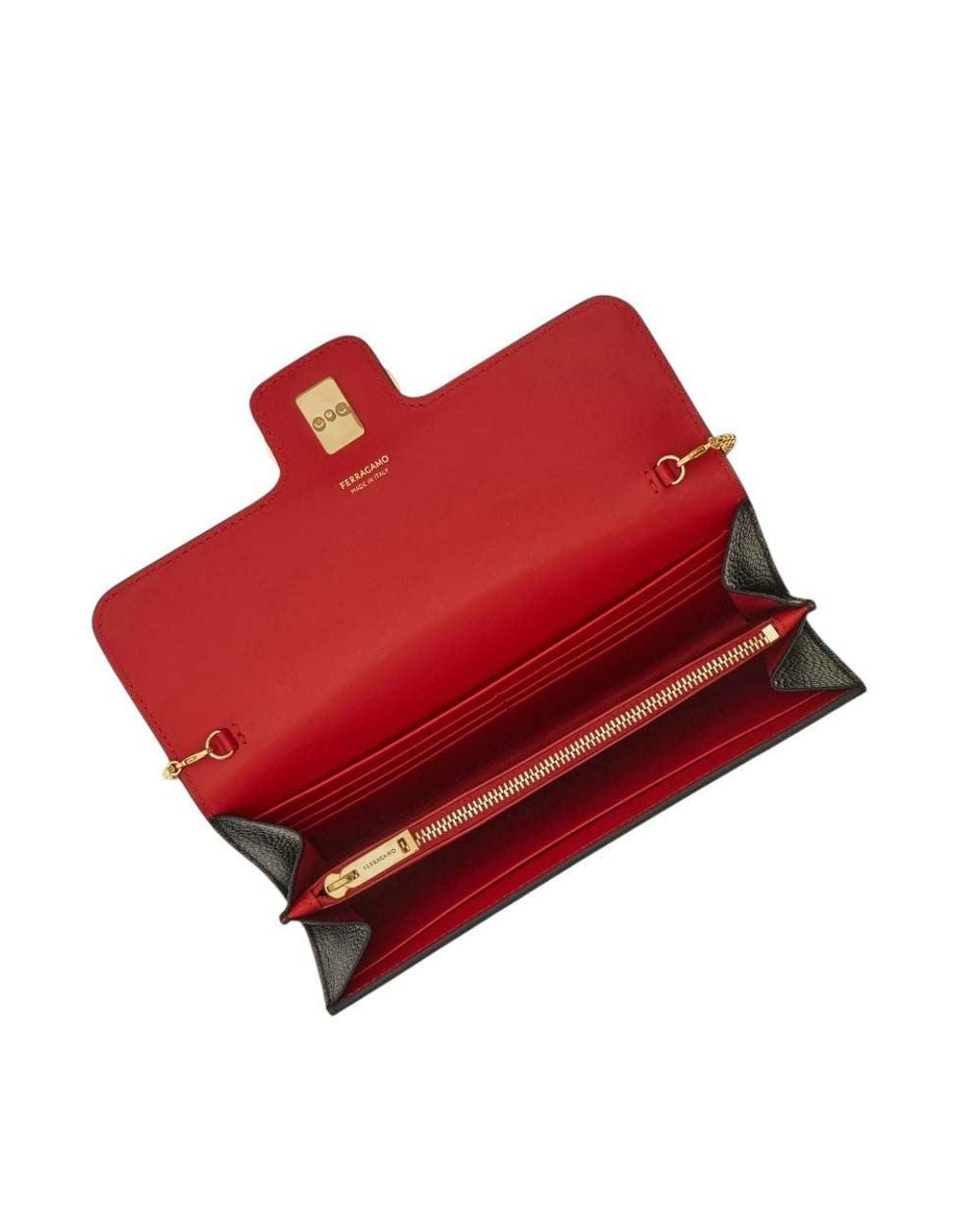 Ferragamo Black Gancini Clutch