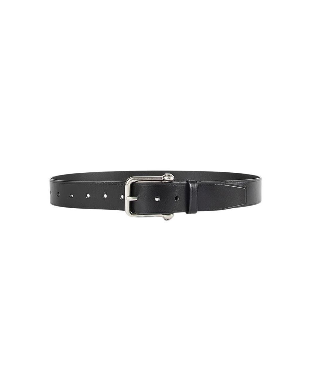 Ann Demeulemeester Black Solid Adjustable Belt