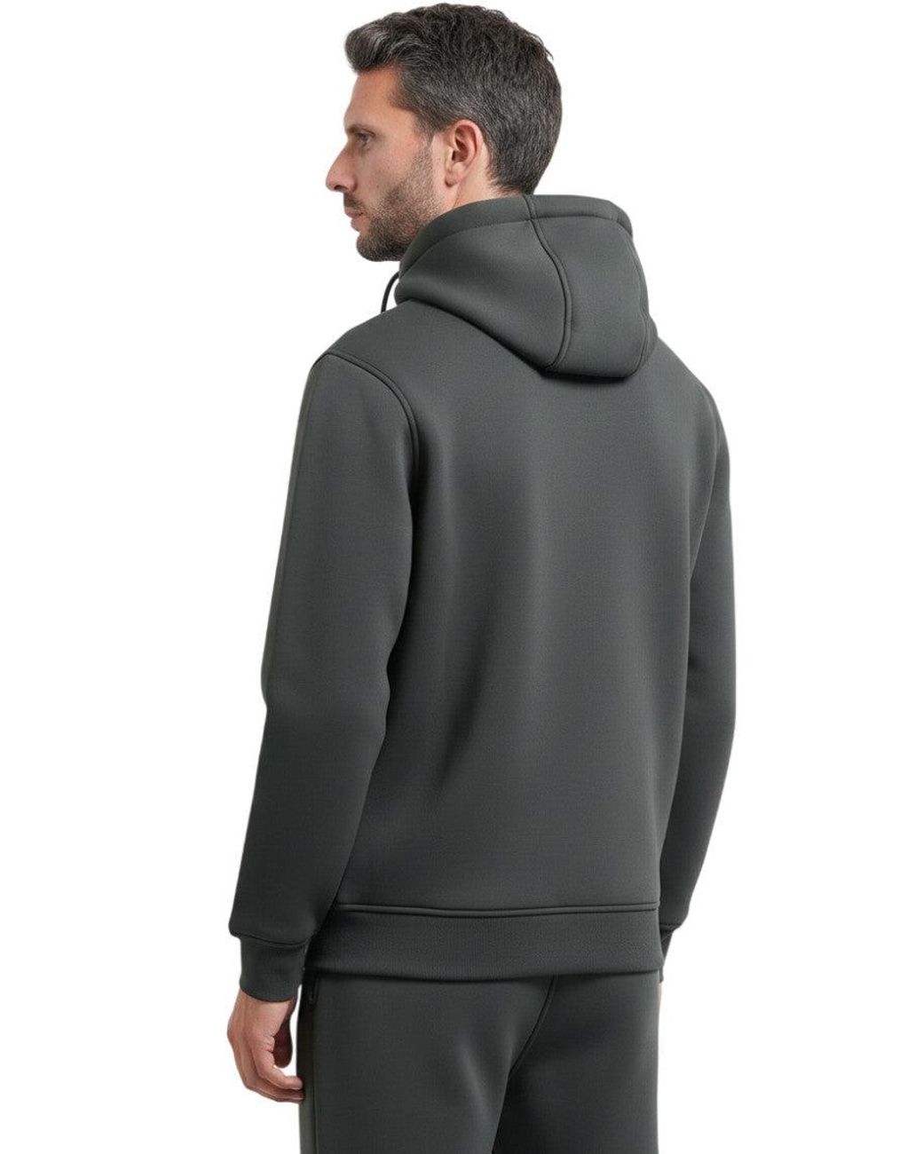 K-Way Green Zip Up Logo Hoodie for men